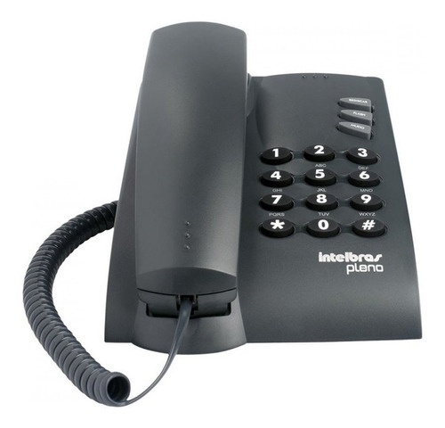 Telefone Com Fio Intelbras Pleno Preto