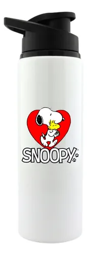 Termo Botilito Snoopy Corazón 800ml Metalico Tapa Rosca