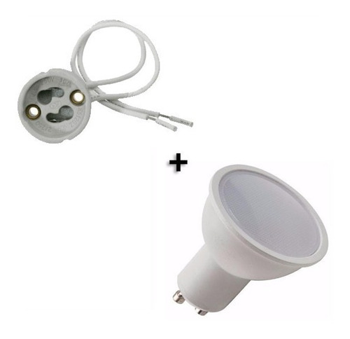 Imagen 7 de 7 de Pack X 10 Spot Led Embutir Platil Con Zocalo Gu10 Y Con Lampara Dicroica Led Gu10 7w Marca: Candil Garantia Oferta