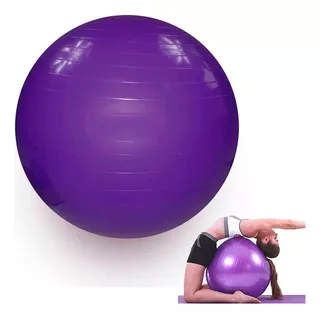 Bolas Pilates 65 Cm Suiça Fitball Treino Abdômen Ginástica Cor Cinza