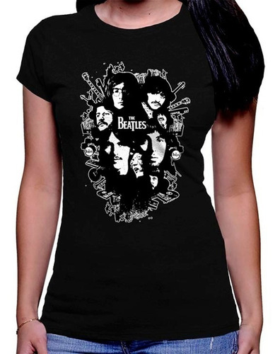 Camiseta Premium Dtg Rock Estampada Impresa The Beatles
