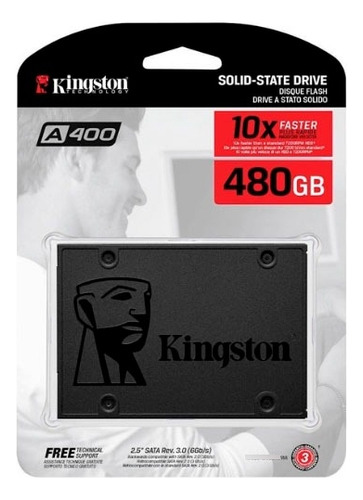 Disco Solido 480gb Kingston A400 Ssd Sata 2.5