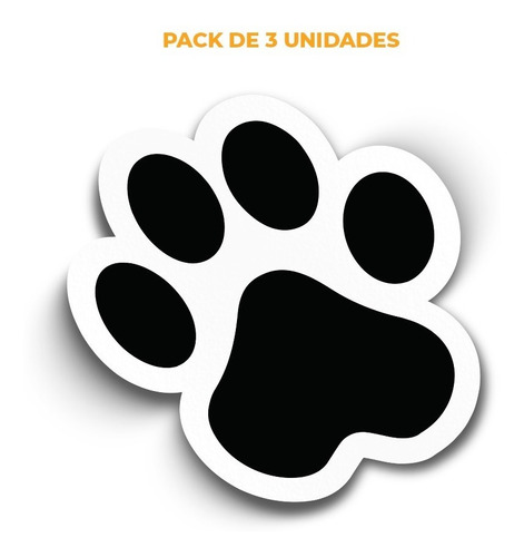 Pack X3 Patita Pata Sticker Adhesivo Auto Pegatina 7,5cm