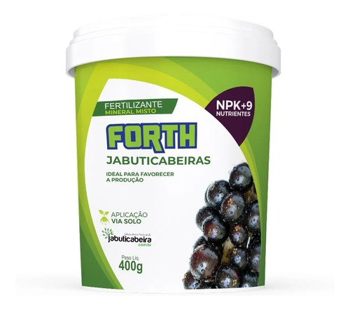 Imagem 1 de 4 de Fertilizante Forth Jabuticabeiras 400 G Jabuticaba