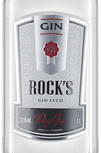 Kit Gin Rock's Seco + Gin Rock's Strawberry 1000ml Cada Strawberry E Tradicional