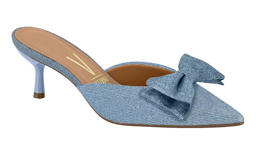 Scarpin Mule Feminino Vizzano Salto Baixo Fino Detalhe Laço