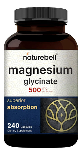 Magnesio Glicinato 500mg 180 Capsulas Envio Inmediato
