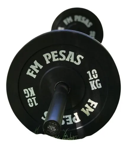 Promo 1 Barra Olímpica 20kg -2.20mts + 100kg En Disco Bumper