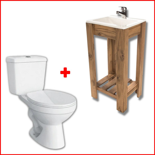 Imagen 1 de 7 de Vanitory 40cm Bacha Pura Inodoro Mochila Asiento C