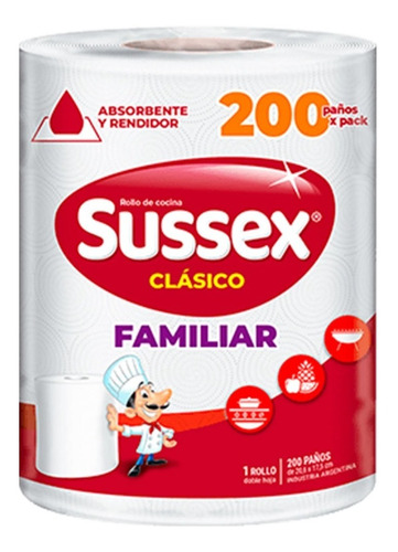 Rollo De Cocina Sussex Familiar Un Rollo De 200 Paños