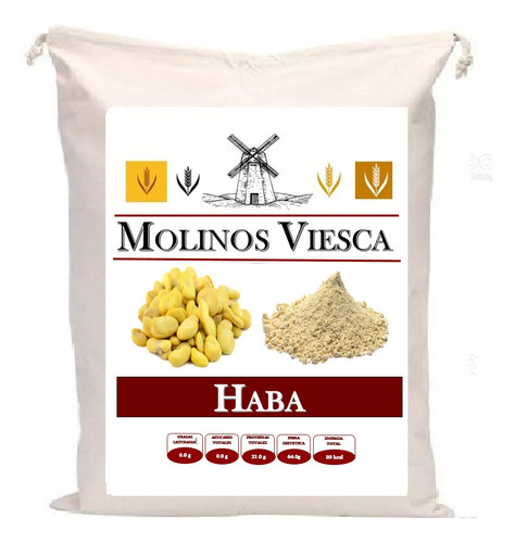 10 Kg De Harina De Haba Excelente Calidad