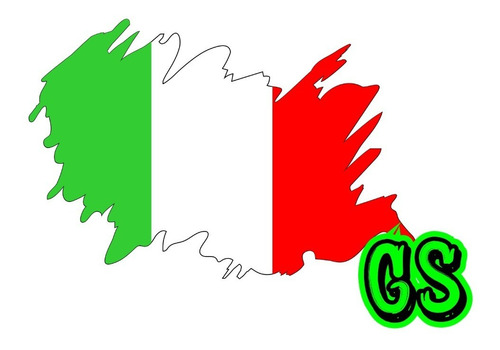 Sticker Bandera Italia Calcomanía Decorativo Vinil Auto