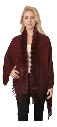 Capa Chal De Mujer De Invierno, Chaqueta De Punto De Moda