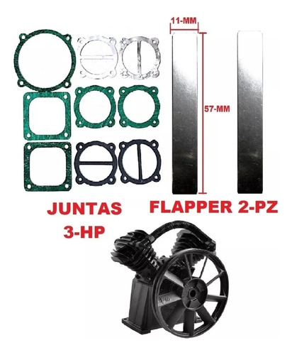 Juntas Empaques Flapper Laina Para Compresor De Aire 3hp