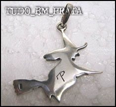 Pingente Bruxa Em Prata