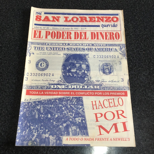 Revista Mi San Lorenzo Querido N° 80 Exc Est Año 1992