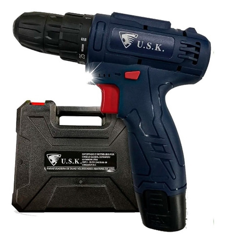 Imagem 7 de 7 de Furadeira Parafusadeira 3/8 12v Bivolt 1 Bateria Max/01 Usk