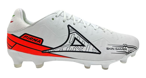 Tenis Pirma Futbol Tachos Skin Gamer 3046 Hombre Blanco/rojo