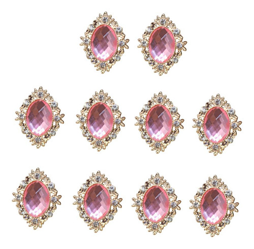 10pcs Rhinestone Flat Back Beads Button Scrapbook Embellment