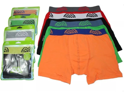 6 Boxer Slip De Algodon Para Niños - Juvenil - Sixpack