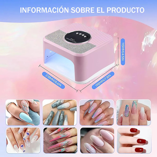 Lámpara De Uñas Uv Led Profesional 268w Secadora De Uñas