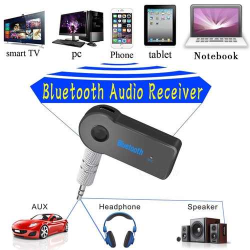 Receptor Bluetooth Microfono 3.5m Para Autos Equipos Sonido