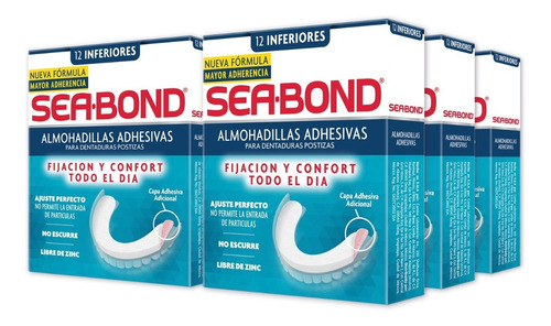 Sea Bond Almohadillas Adhesivas Inferiores 12 Pz 6-pack