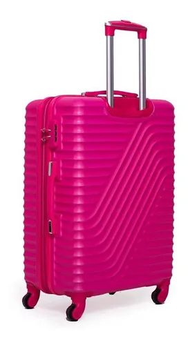 Bolsa de viaje rígida Mundi Pink Abs con ruedas