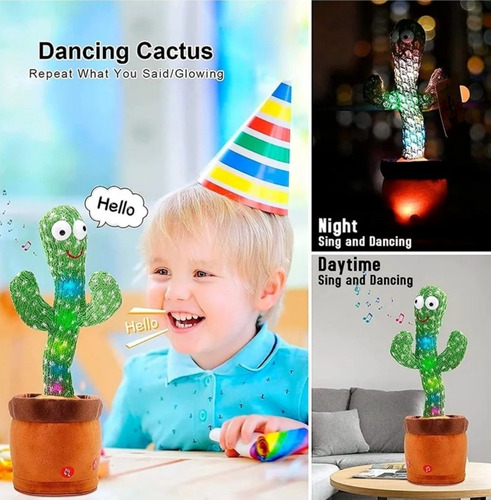 Imagen 4 de 8 de Juguete Peluche De Cactus Bailarín Educativo Escandalosos