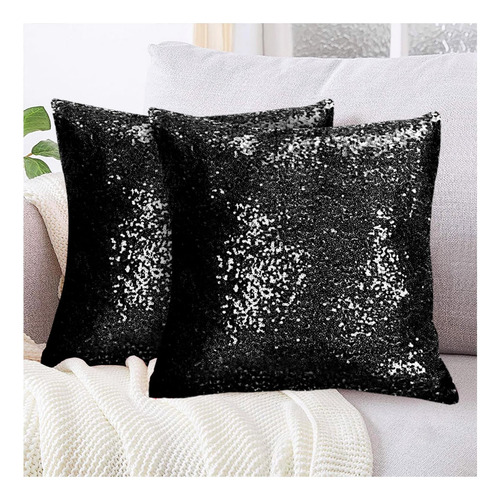 Shinybeauty 2 Pcs Cajas De Almohadas De Lentejuelas De Almoh