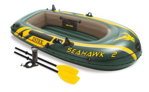 Bote Inflable Seahawk 2p + Remos+ Inflador El Jabali