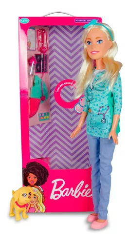 Boneca Barbie Veterinária 70 Cm Grande Divertida Lançamento