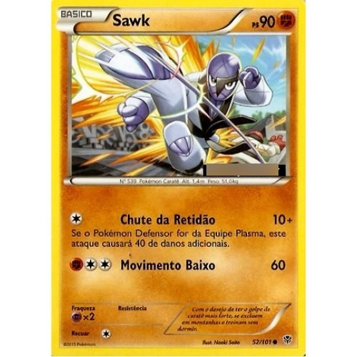 2x Sawk - Pokémon Físico Comum 52/101 - Pokemon Card Game