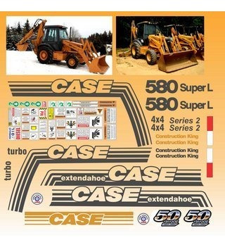 Calcomanías Para Case 580 Super L 4x4 Series 2 (o Similar)