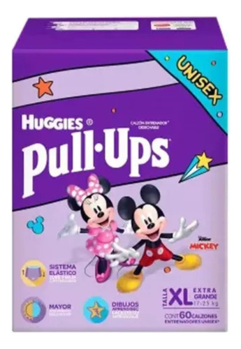 Calzón Pañal Huggies Pull Ups Extra Grande 60 Piezas Unisex6