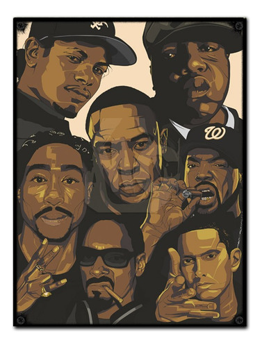 #1157 - Cuadro Vintage 30 X 40 - Rap Eminem Dr Dre No Chapa