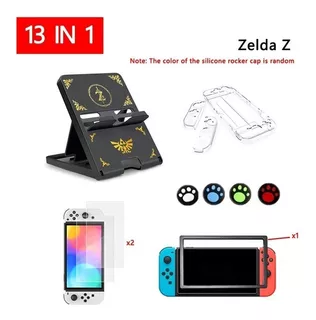 Kit De13 Accesorios Funda Soporte P Nintendo Switch Oled Zel