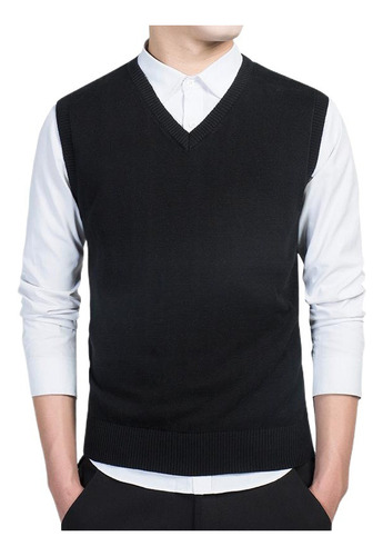 Suéter Masculino 100% Algodón Tejido Chaleco Sin Mangas Moda
