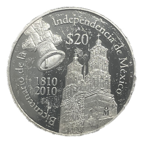 Moneda 2 Onzas,  Bicentenerario Independencia,  Plata Pura