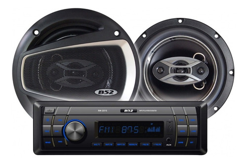Kit De Som Automotivo B52 Mp3 Elk236u + Falante