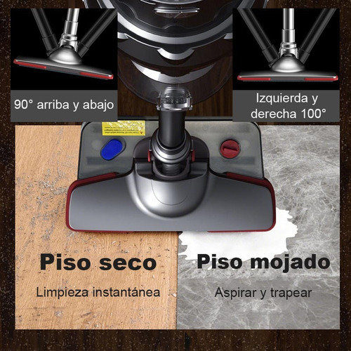 Aspiradora Vertical 4m Cable Filtro 18000kpa Soporte Pared