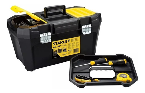 Caixa de ferramentas de plástico Stanley 19¨stst80346-40 Cor preta