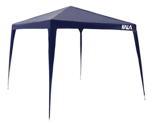 Tenda Gazebo Desmontável Em Tubos De Aço 3m X 3m Azul Kala