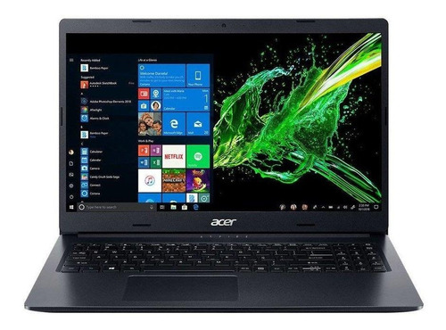 Laptop  Acer Aspire 3 A315-34 negra 15.6", Intel Celeron N4000  4GB de RAM 500GB HDD, Intel UHD Graphics 600 60 Hz 1366x768px Windows 10 Home