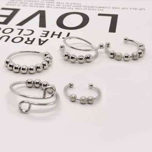 Anillo De Ansiedad Antiestrés De Giro Libre De 40 Piezas
