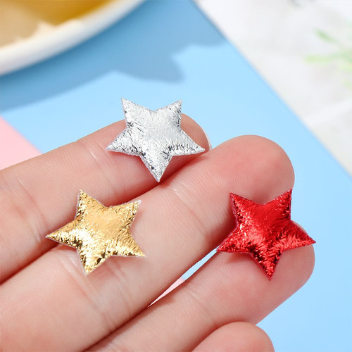 * Parches De Tela Con Apliques En Forma De Estrella De