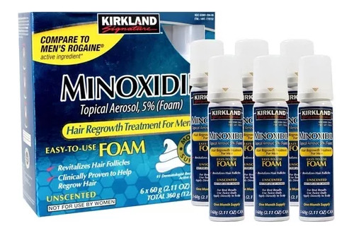 Kirkland Minoxidil Foam Espuma 5% 60g Por Unidad 