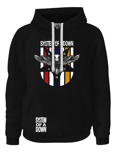 Hoodie Buzo Saco Rock System Of A Down Escudo