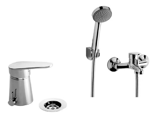 Combo De Griferia Fv Compacta Bidet Ducha Exterior 