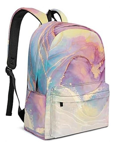 Mochila Para Computadora Portátil De Mármol Para Adolescente